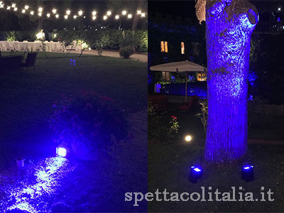 Illuminazione ambientale per feste private in Lombardia